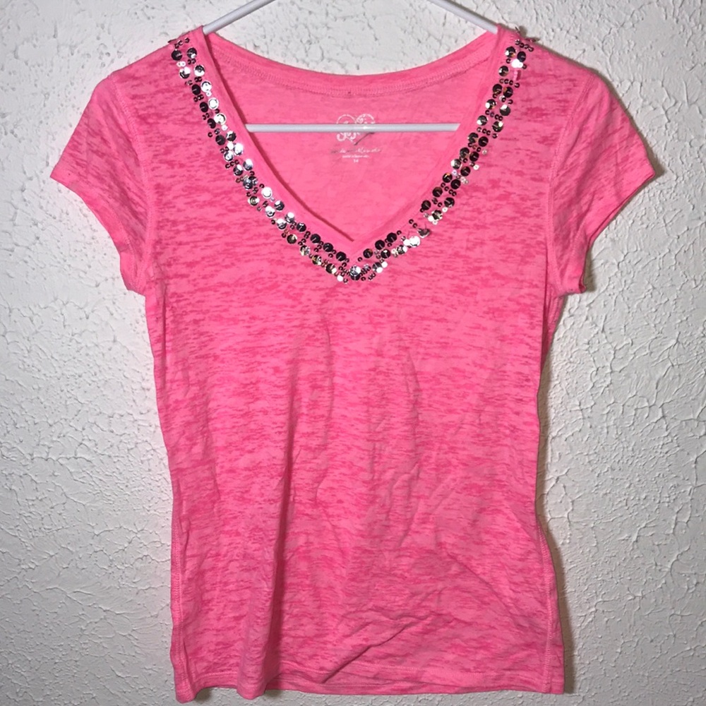 Justice Pink Sparkle Top